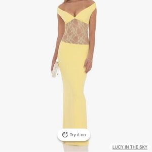 Lucy in the Sky Sunshine Lace Maxi Dress